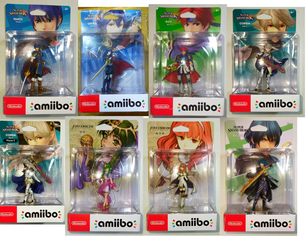 未開封新品 amiibo ファイアーエムブレム 8種まとめ マルス ルキナ ロイ カムイ カムイ2P チキ セリカ ベレト アミーボ エンゲージ