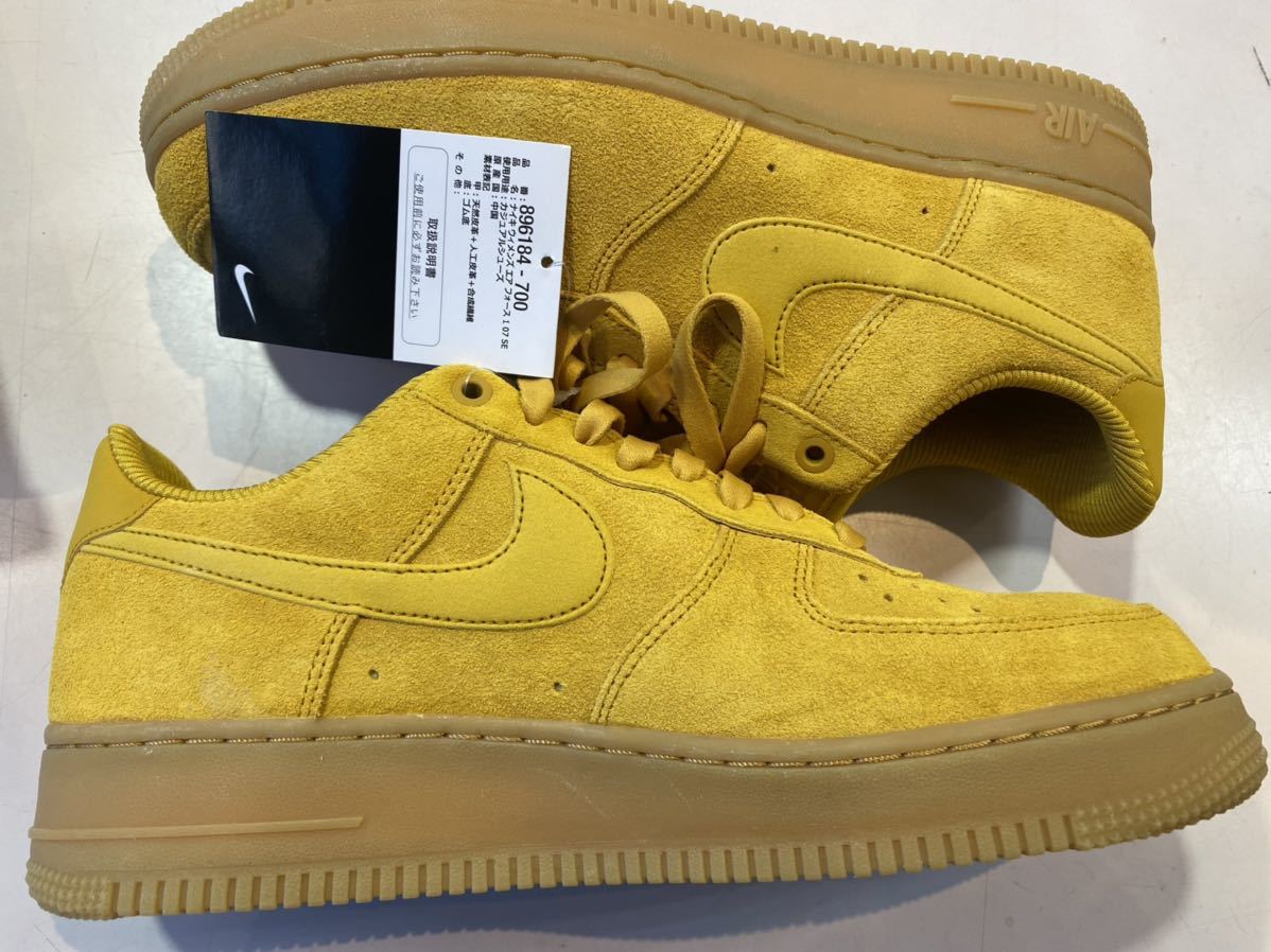 2017 NIKE WMNS AIR FORCE 1 07 SE MINERAL YELLOW 28センチ 新品 896184-700_画像1