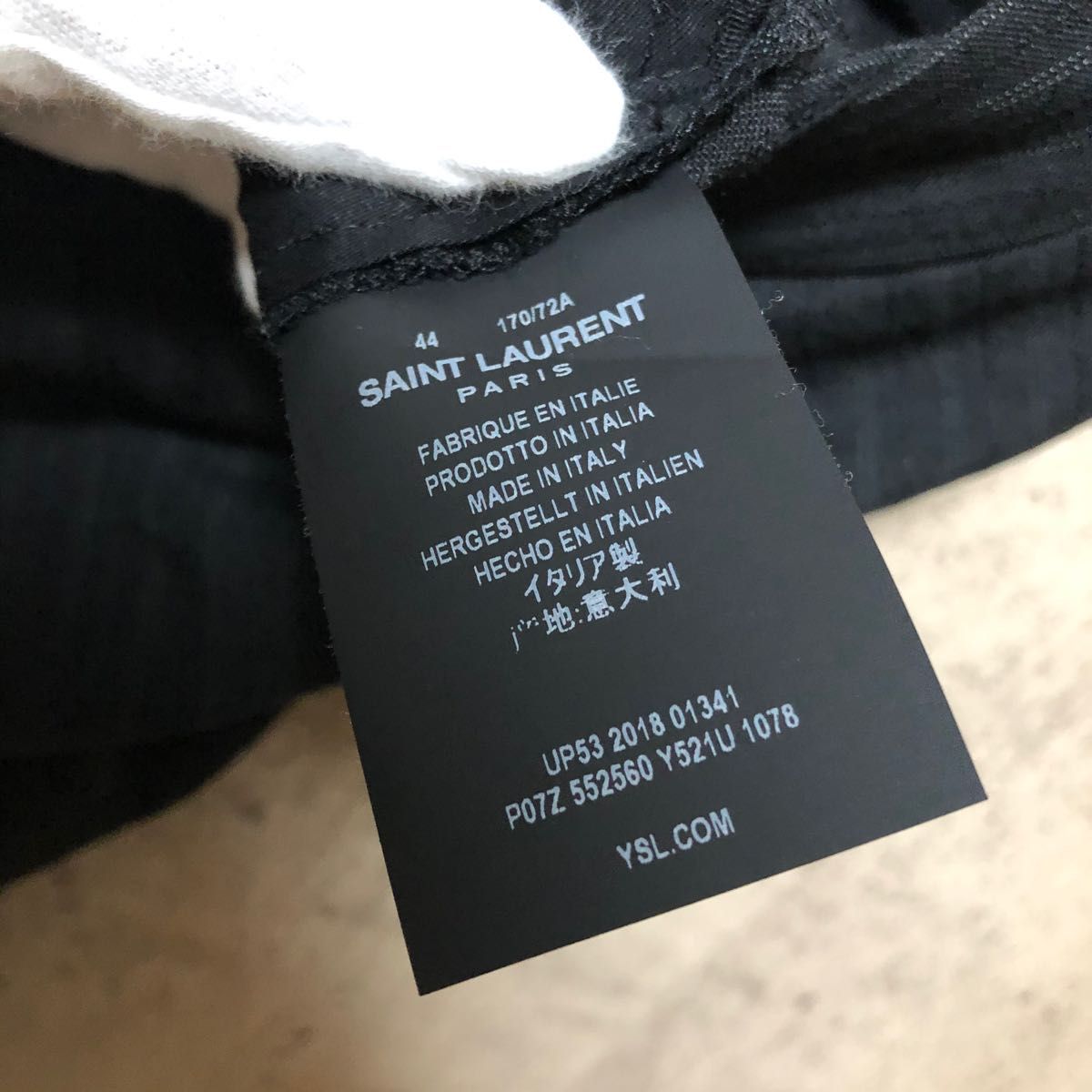 SAINT LAURENT PARIS 18ss スラックス サンローラン ブラック