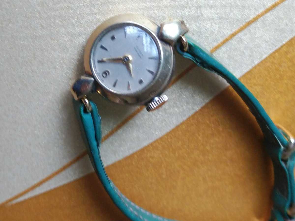  Ulysse Nardin 14K Vintage lady's hand winding wristwatch / operation goods 
