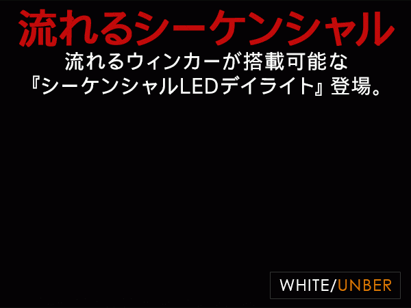 LED シーケンシャル デイライト 30cm 2本セット フレキシブル シーケンシャルウィンカー 3パターン點(diǎn)燈 DIY カスタム