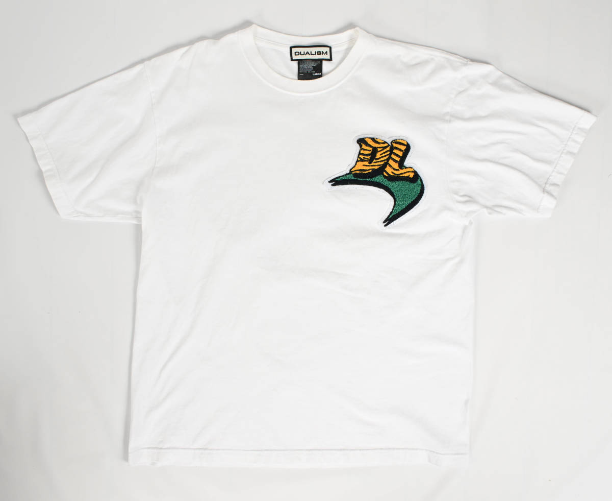 最安 DUALISM デュアリズム ブーメラン ロゴ Tシャツ Lサイズ 文字