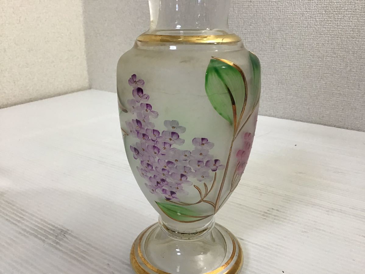 本物新品保証】 BOHEMIA花瓶 金彩ー花柄 www.farmadecolombia.com
