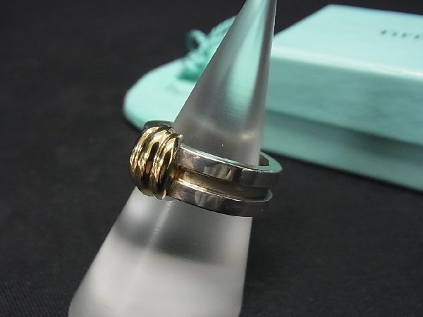 新販売店 1円 TIFFANY&Co. ティファニー グルーブドリング SV925×K18