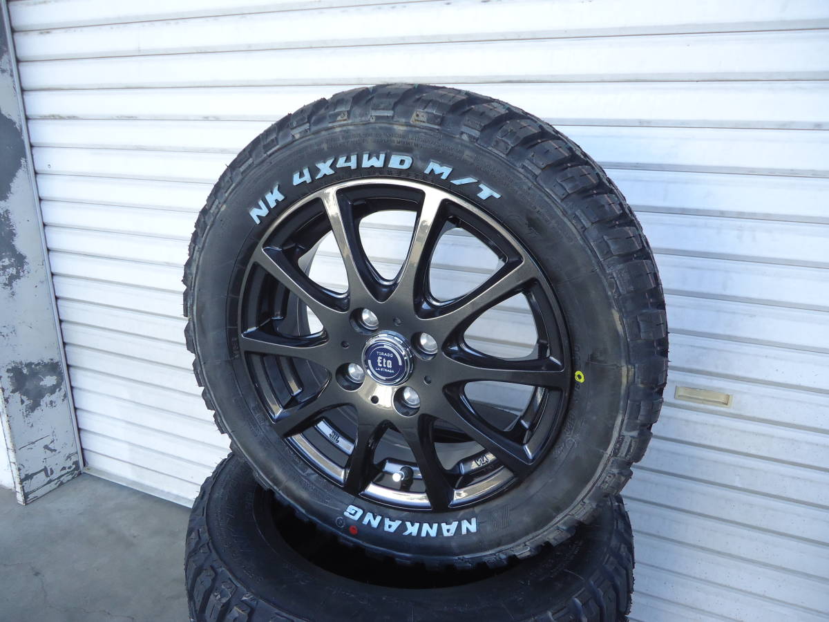 送料込み☆ナンカンFT9ホワイトレター165 65R14セット☆Nバン
