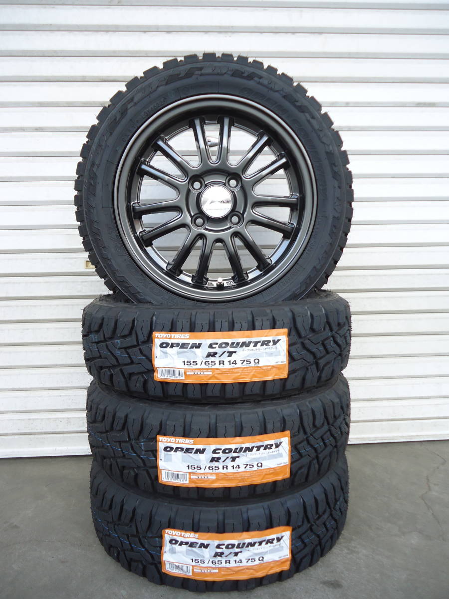 TOYOオープンカントリーR T☆155 65R14☆タントファンクロスアクティ