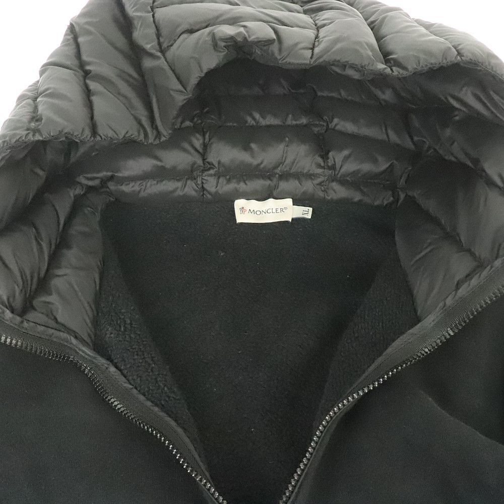 モンクレール MONCLER パーカー MAGLIA CARDIGAN サイズXL ブラック フード付き 中古AB 271048_画像3