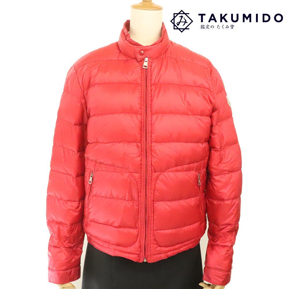 モンクレール MONCLER ライトダウンジャケット レディース サイズ1 レッド 中古AB 271052