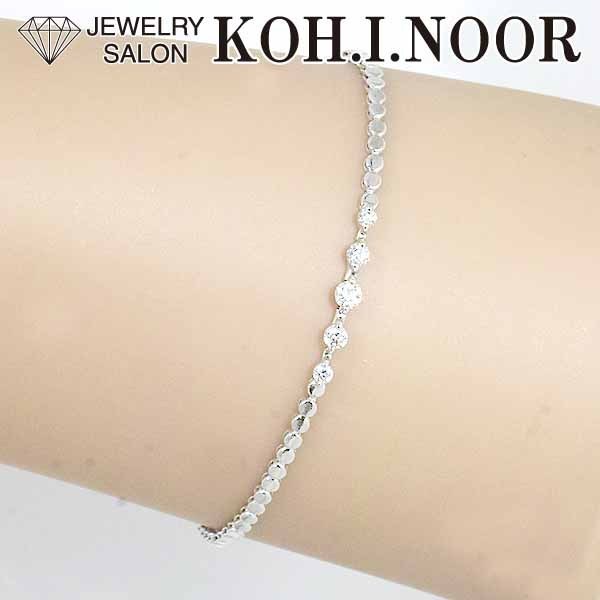 ダイヤモンド 0.33ct 18金ホワイトゴールド K18WG ブレスレット www