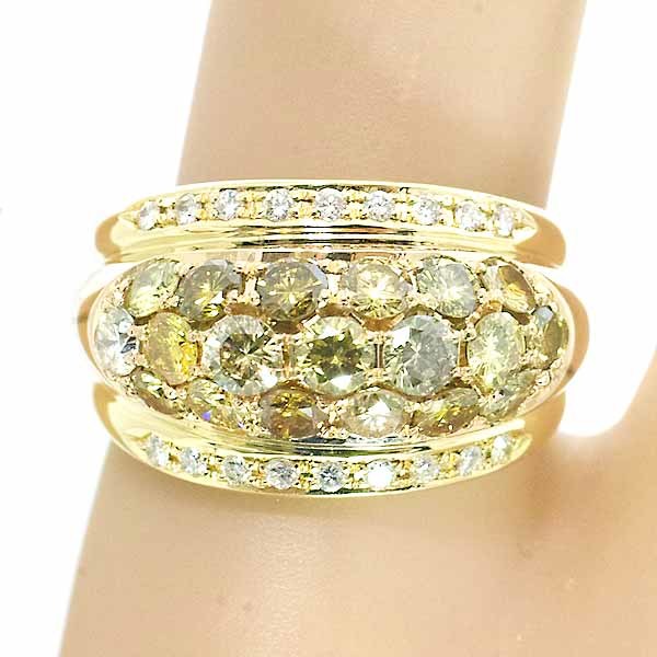 ダイヤモンド 1.83ct 18金イエローゴールド K18YG 18金ピンクゴールド