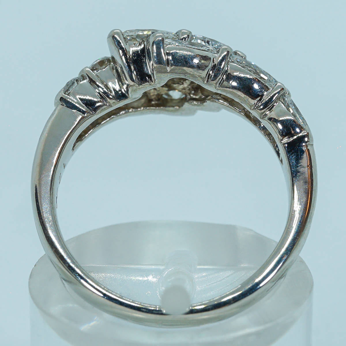 レディース ハイクオリティ ダイヤリング 【D1.22ct】PT900 6.1g ♯11 ...