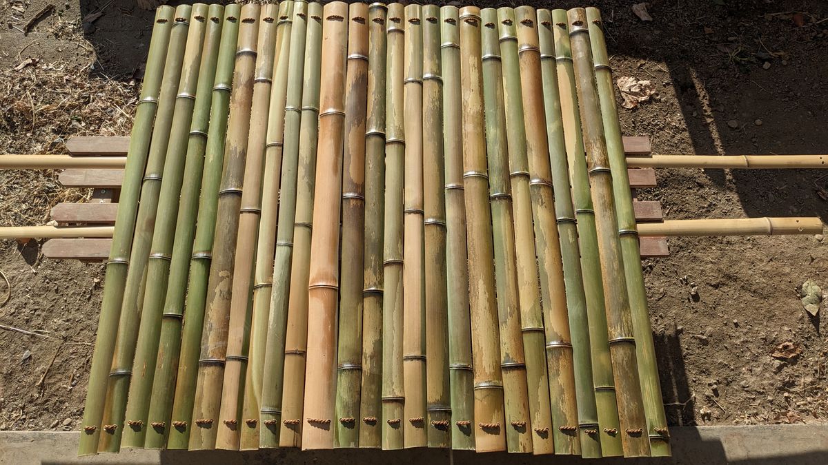 【竹】【DIY】竹すのこ 竹すだれ 竹垣 目隠し 古民家DIY 建仁寺晒竹 真竹