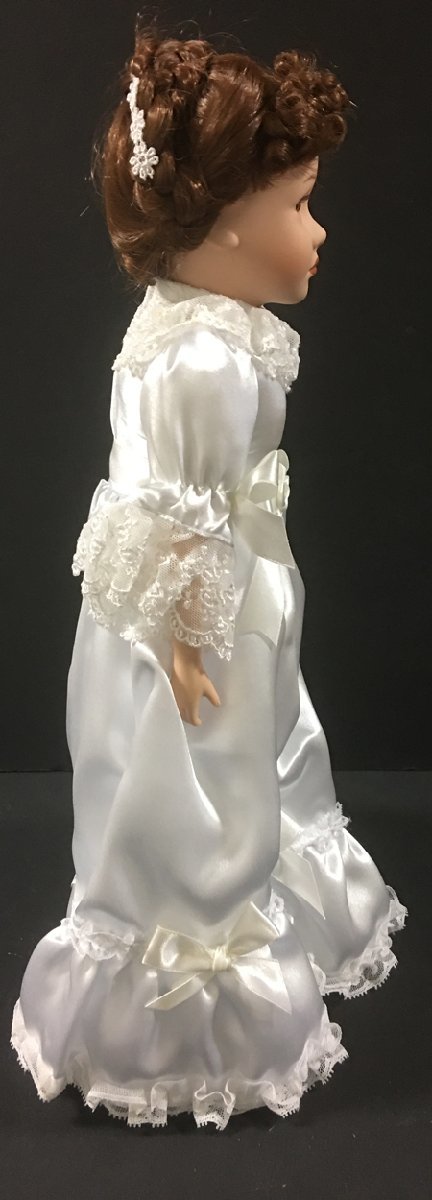 女の子 人形 ホワイトドレス 置物 インテリア アンティーク風 プレゼント ラッピング_画像8