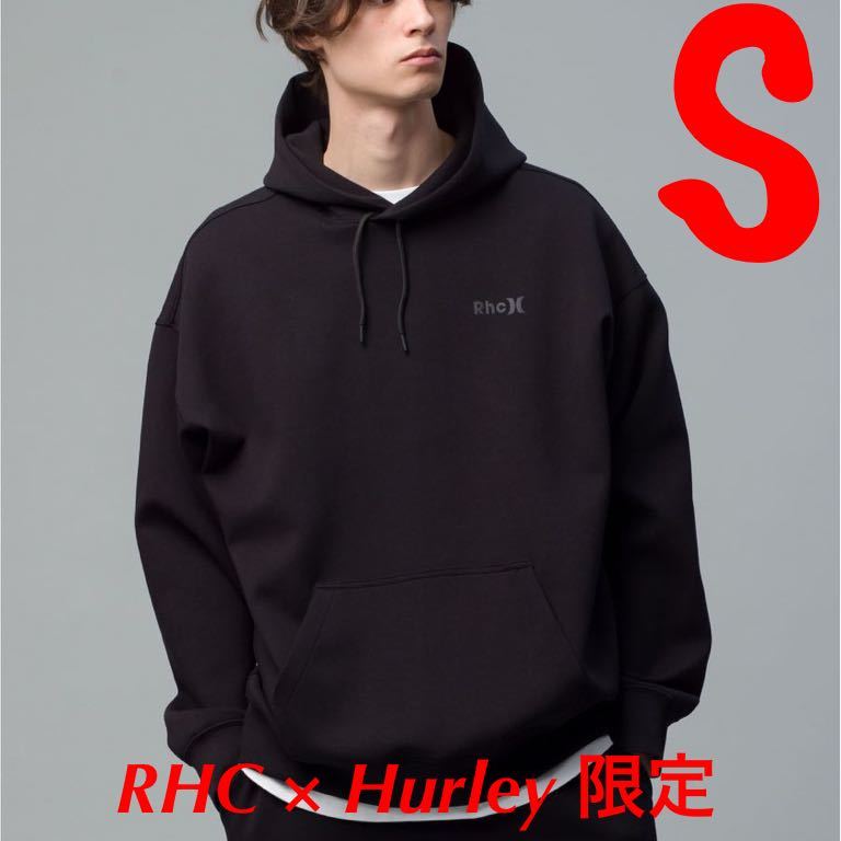 RHC × Hurley Phantom Hoodie【Sサイズ】RHC × ハーレー ファントムフーディ【ブラック 黒】ロンハーマン RHC別注  コラボ【新品未着用】