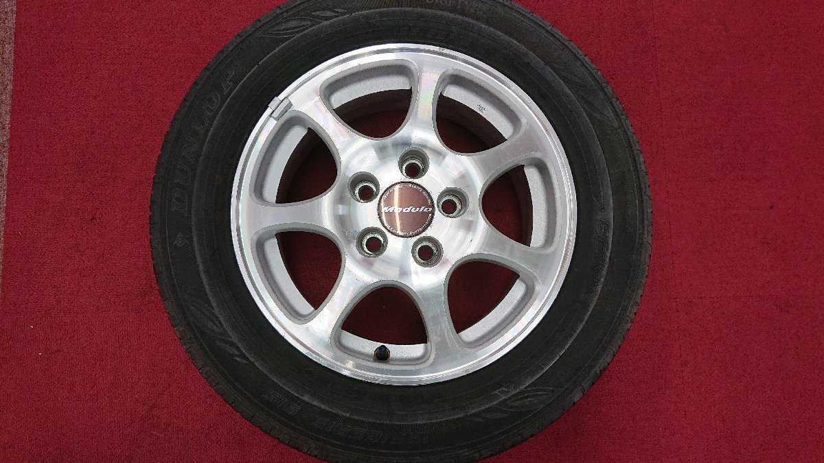 送料無料【ホンダ】HONDA　モデューロ☆6J×15インチ+45　PCD114.3-5穴☆BS 195/65R15☆4本[中古]タイヤ＆ホイール招きモアイ像☆千曲店_画像2