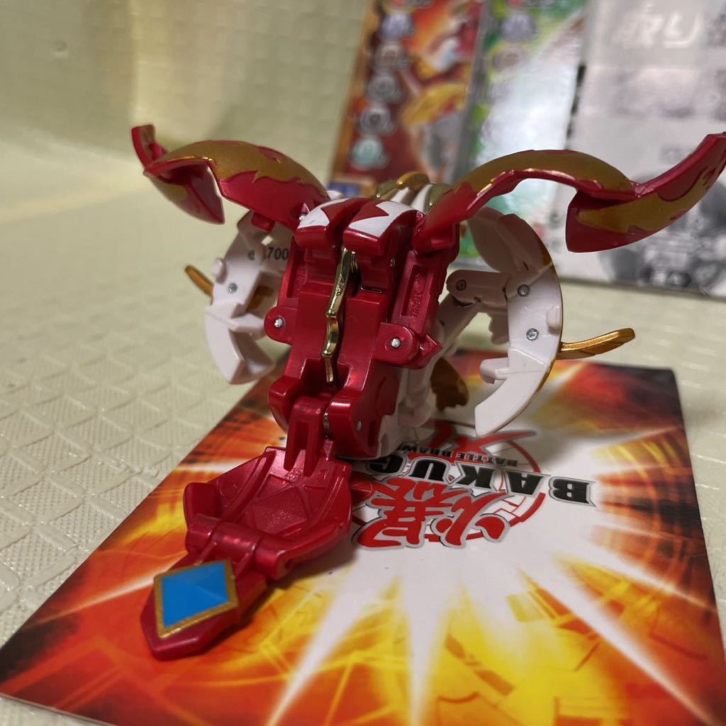 爆丸　士ドラガオン　カード　説明書　士リング　カード付き　BAKUGAN JIGEN DRAGAON 火属性　爆テクシリーズ ジゲンデッキ_画像4