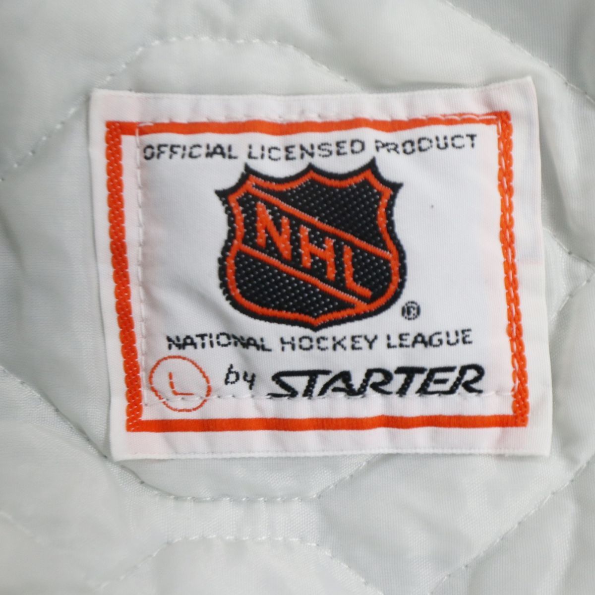 STARTER スターター NHL サンノゼシャークス スタジアムジャケット プロチーム アイスホッケー スタジャン ブルー 青 (L) 中古 古着 M0962の画像9