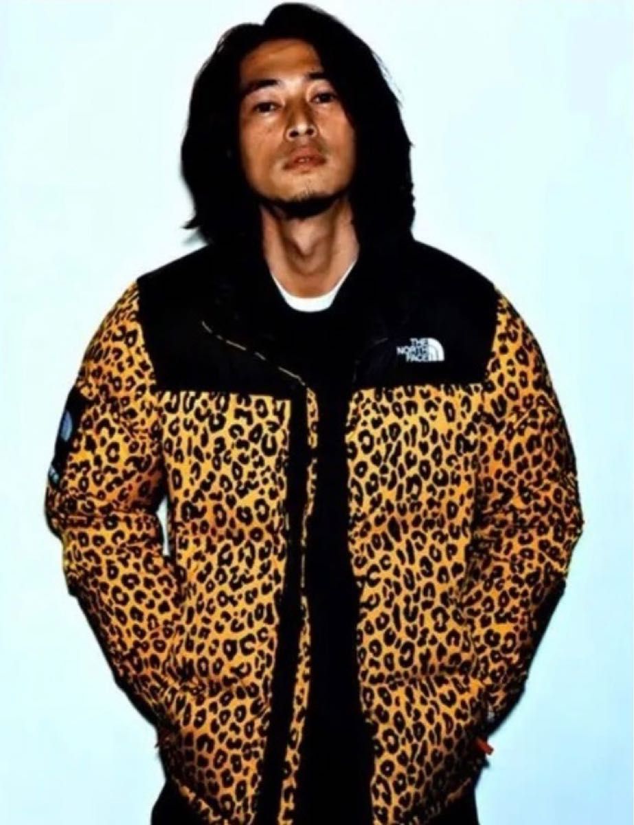 XL 日本未入荷 THE NORTH FACE NOVELTY NUPTSE DOWN JACKET Leopard Yellow