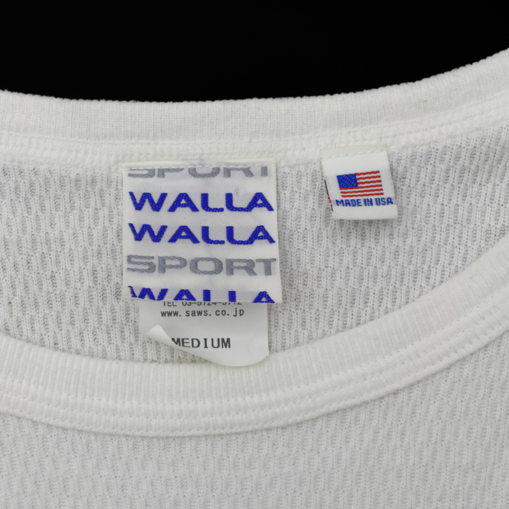 USA製 WALLA WALLA SPORT ワラワラ サーマル カットソー Tシャツ ホワイト size.M_画像3