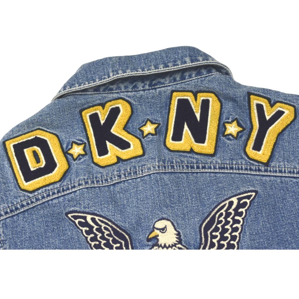 90s usa vintage DKNY JEANS デニム トラッカー ベスト ジージャン 香港製 size.S _画像4