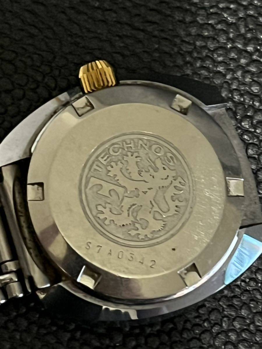1円~TECHNOS テクノス Borazon-VI メンズ腕時計 自動巻き _画像6