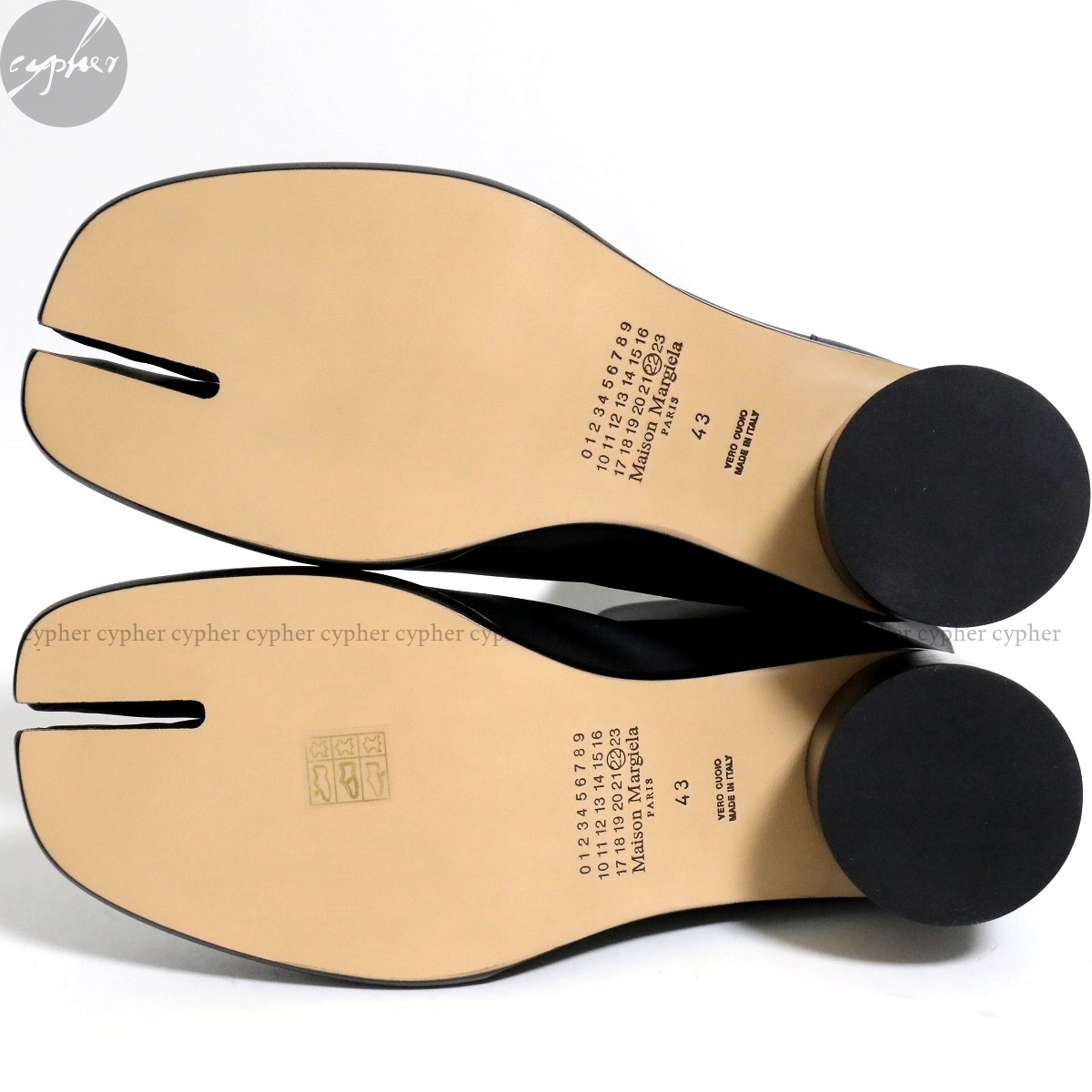 43 28cm 新品 22SS Maison Margiela 22 レザー タビ ブーツ 黒 メゾン