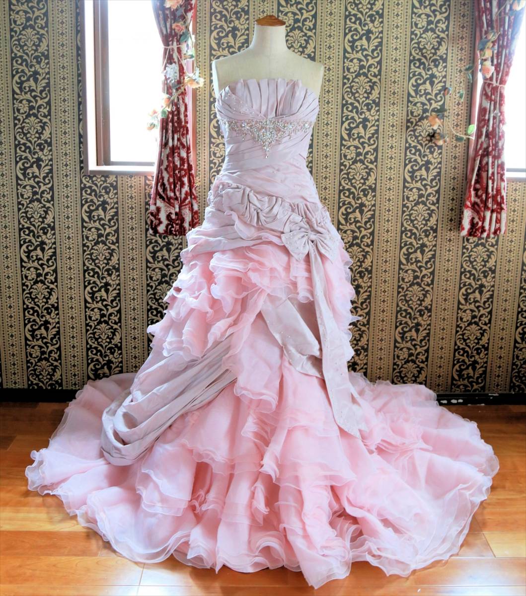 L et Lea L erina high class wedding dress 9 number 11 number 13 number M~LL size free shipping sombreness pink color dress slender line wistaria .lina