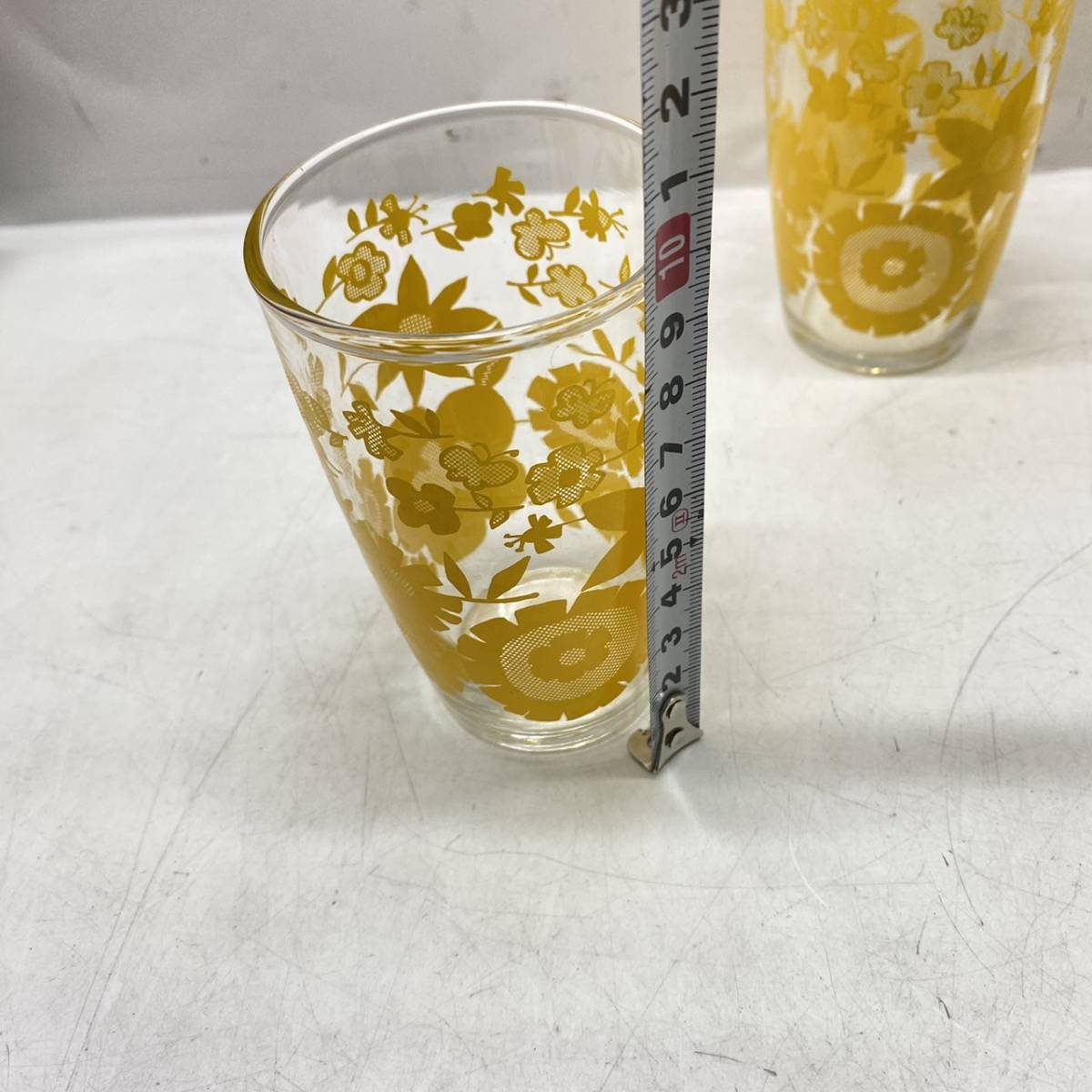 送料無料g16748 昭和レトロ　ガラスコップ5個セット Lovely5 TUMBLER SET 5PIECES Sasaki Glass はるかぜ 210ml ササキグラス _画像2