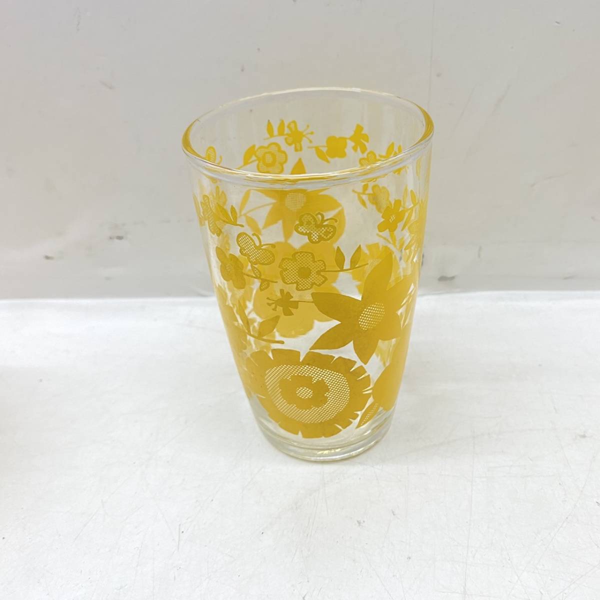 送料無料g16748 昭和レトロ　ガラスコップ5個セット Lovely5 TUMBLER SET 5PIECES Sasaki Glass はるかぜ 210ml ササキグラス _画像3