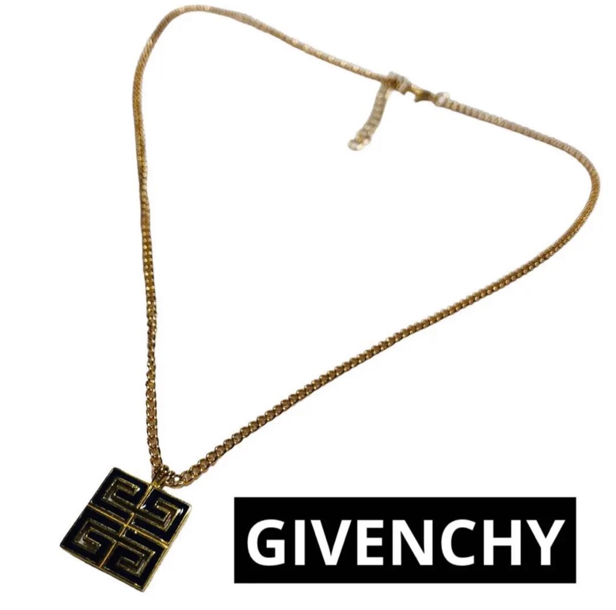 正規品★ GIVENCHY ヴィンテージ　Gロゴネックレス　ロゴプレート