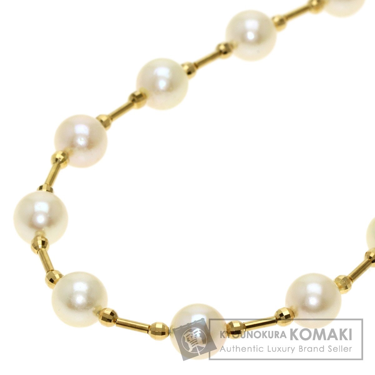 春夏秋冬おさんぽシリーズ E 天然本真珠 7mm パール K18 ネックレス