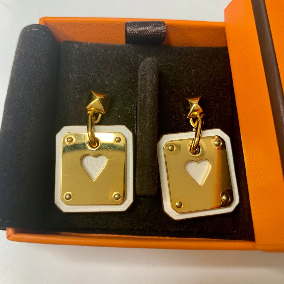 エルメス エースオブハート ピアス スイフト ナタ GD金具 Y刻印