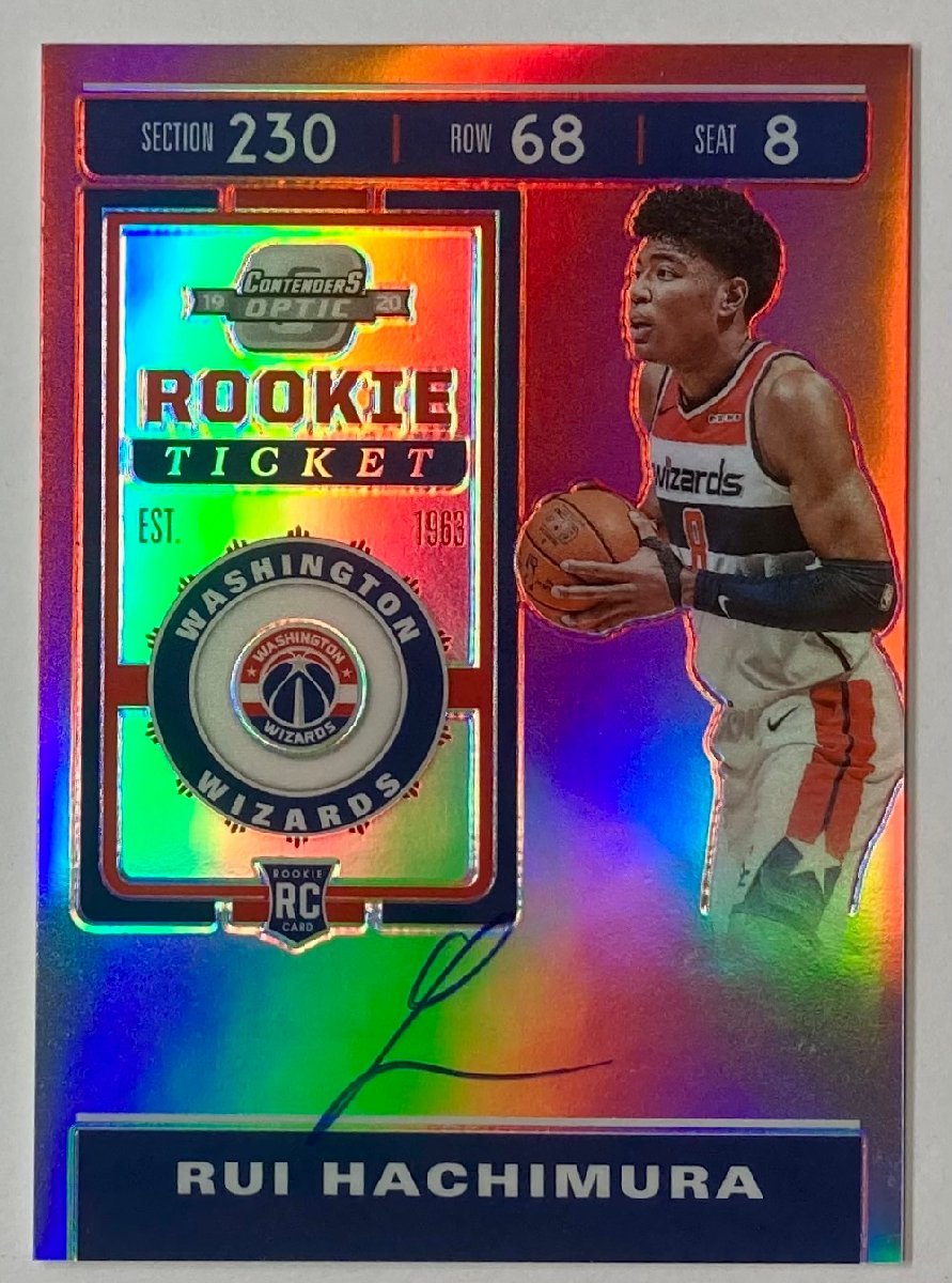 【超レア!149枚限定】八村塁直書きルーキーサイン 2019-20 Panini Contenders Optic Rookie Ticket Variation Red Ref RC Auto_画像1