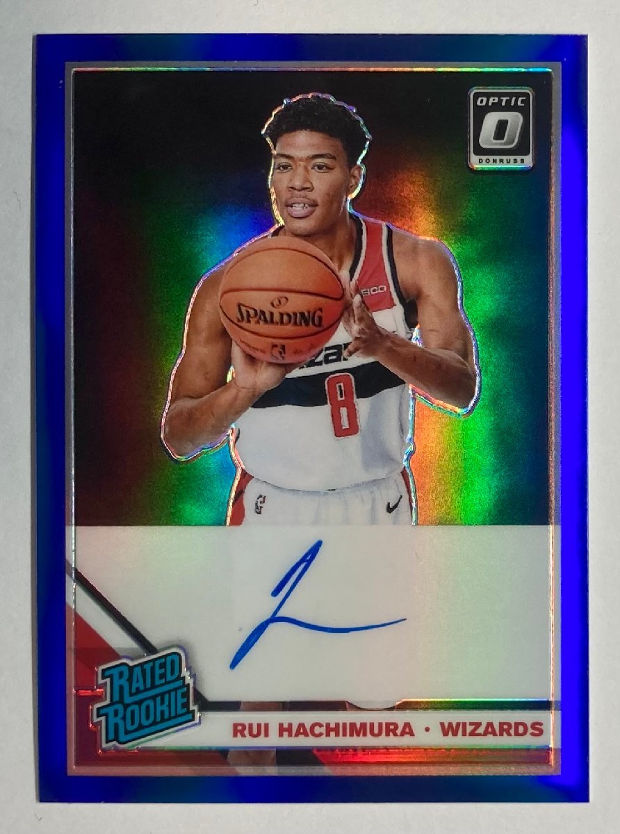 【49枚限定】八村塁直書きルーキーサイン 2019-20 Donruss Optic Rated Rookie Blue Prizm Ref RC Auto_画像1