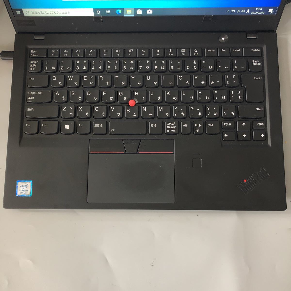 JXNT2438 /Lenovo ThinkPad X1 Carbon /Corei5-8250U 1.6GHz/ メモリ:8GB /SSD:128GB / カメラ / 無線/Windows10 Pro/画面シミありの画像2