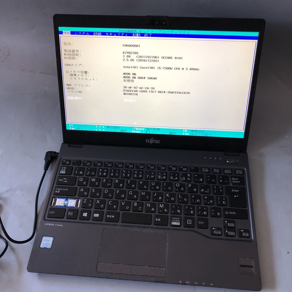 古典 JXJK2686【ジャンク】FUJITSU LIFEBOOK 128GB/動作未確認/BIOS