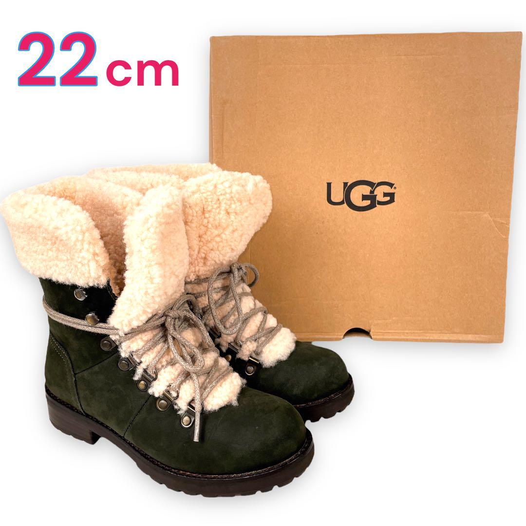 UGG アグ フレーザー ムートンブーツ コンバットブーツ レースアップ 22cm