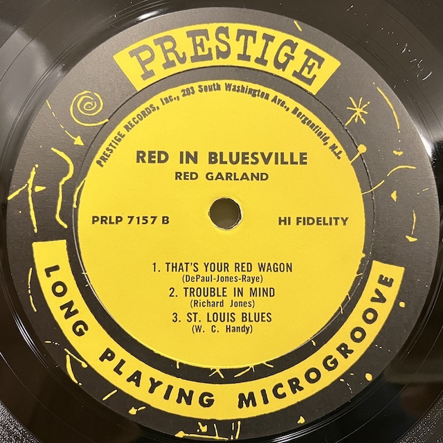 ●即決LP Red Garland / Red in Bluesville j35791米盤、ミゾナシ黄黒Nj Mono Rvg レッド・ガーランド_画像2