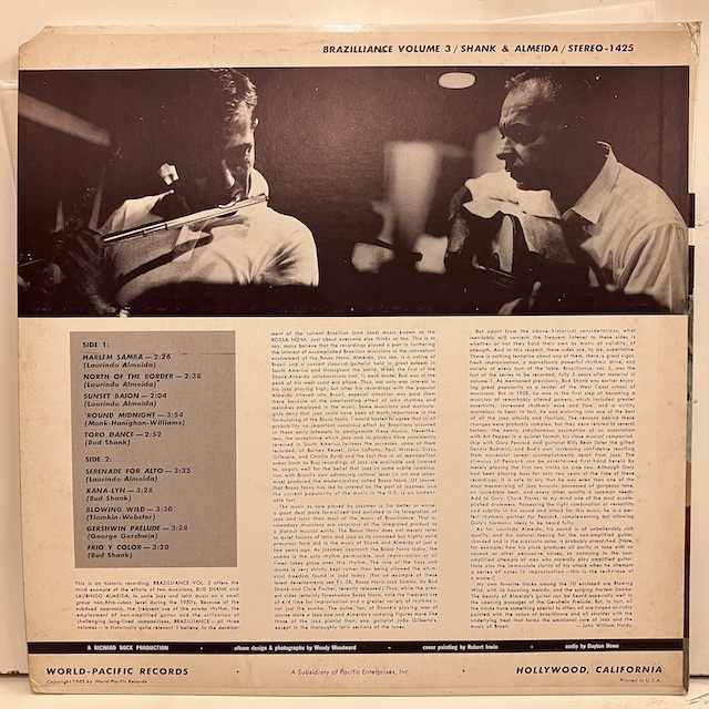 ●即決LP Bud Shank Laurindo Almeida / Brazilliance Vol3 j35888 米62年プレス、Stereo バド・シャンク_画像4