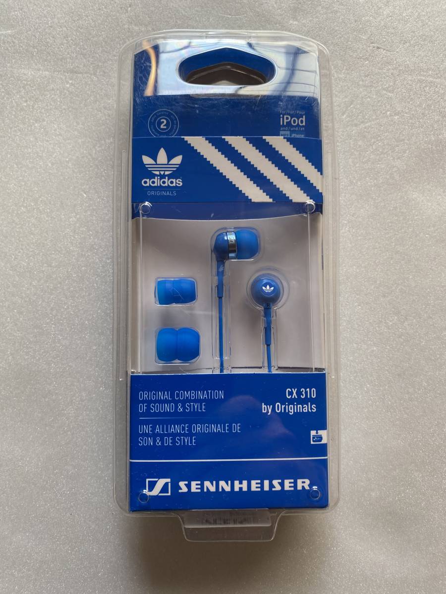 新品adidas Originals × SENNHEISER ゼンハイザー・ イヤフォン 特製ポーチ付_画像1