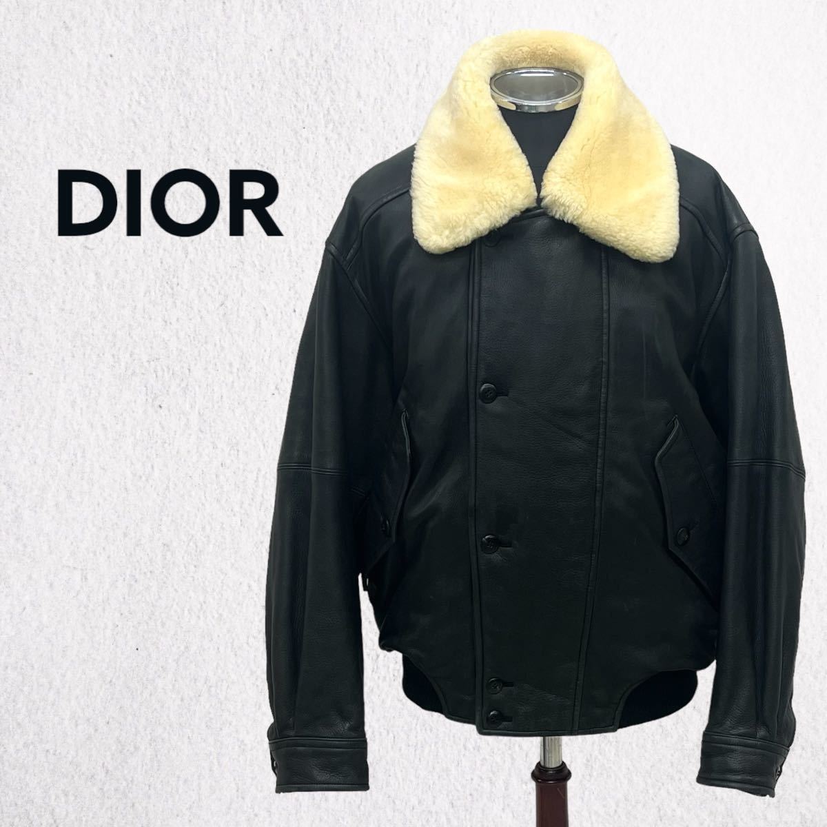 Christian Dior MONSIEUR レザージャケット ミドル丈-