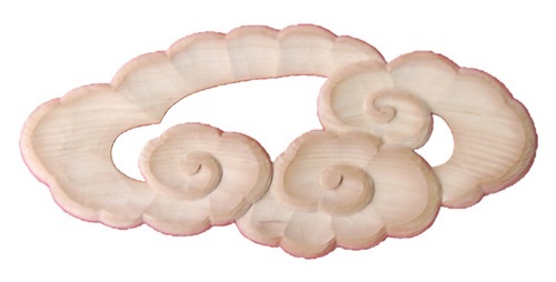 春先取りの 【木彫 雲 横】長さ21cm 檜材□□○○○○ 神棚、神具