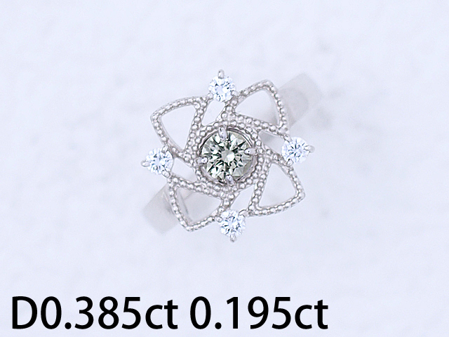 音羽屋■ ダイヤモンド/0.385ct 0.195ct Pt900 プラチナ リング 14号 仕上済