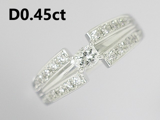 音羽屋■ ポーラ POLA ダイヤモンド/0.45ct Pt900 プラチナ デザイン リング 13.5号 仕上済