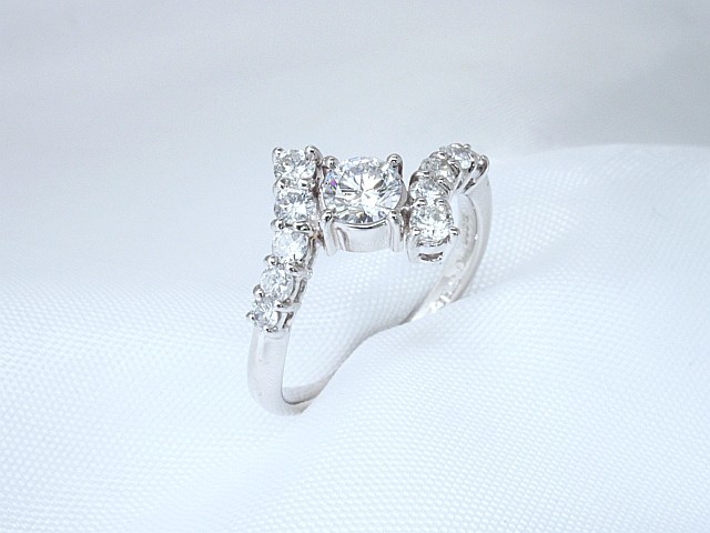 最新発見 ダイヤモンド/0.306ct 音羽屋■ 0.42ct 仕上済 12号 ダイヤリング Pt900 プラチナ台