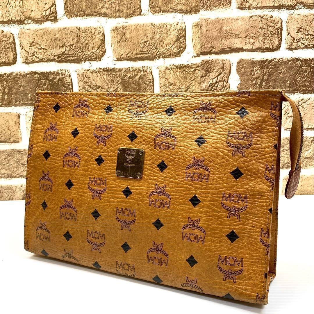 結婚祝い MCM Visetos Orginal Pouch Medium クラッチバッグ