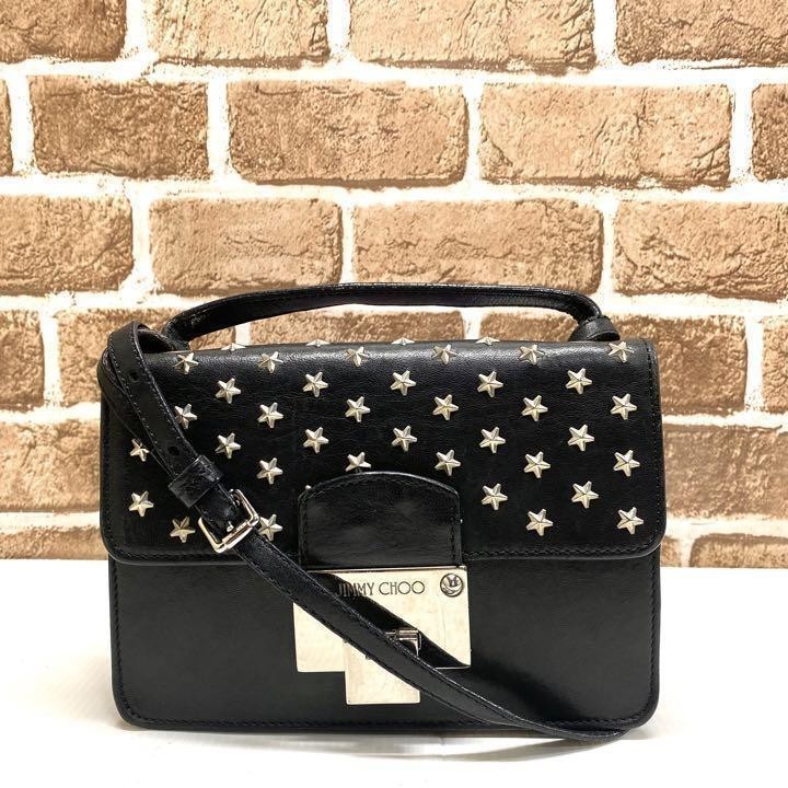 ヤフオク! - JIMMY CHOO スタッズ 2wayバッグ 4956