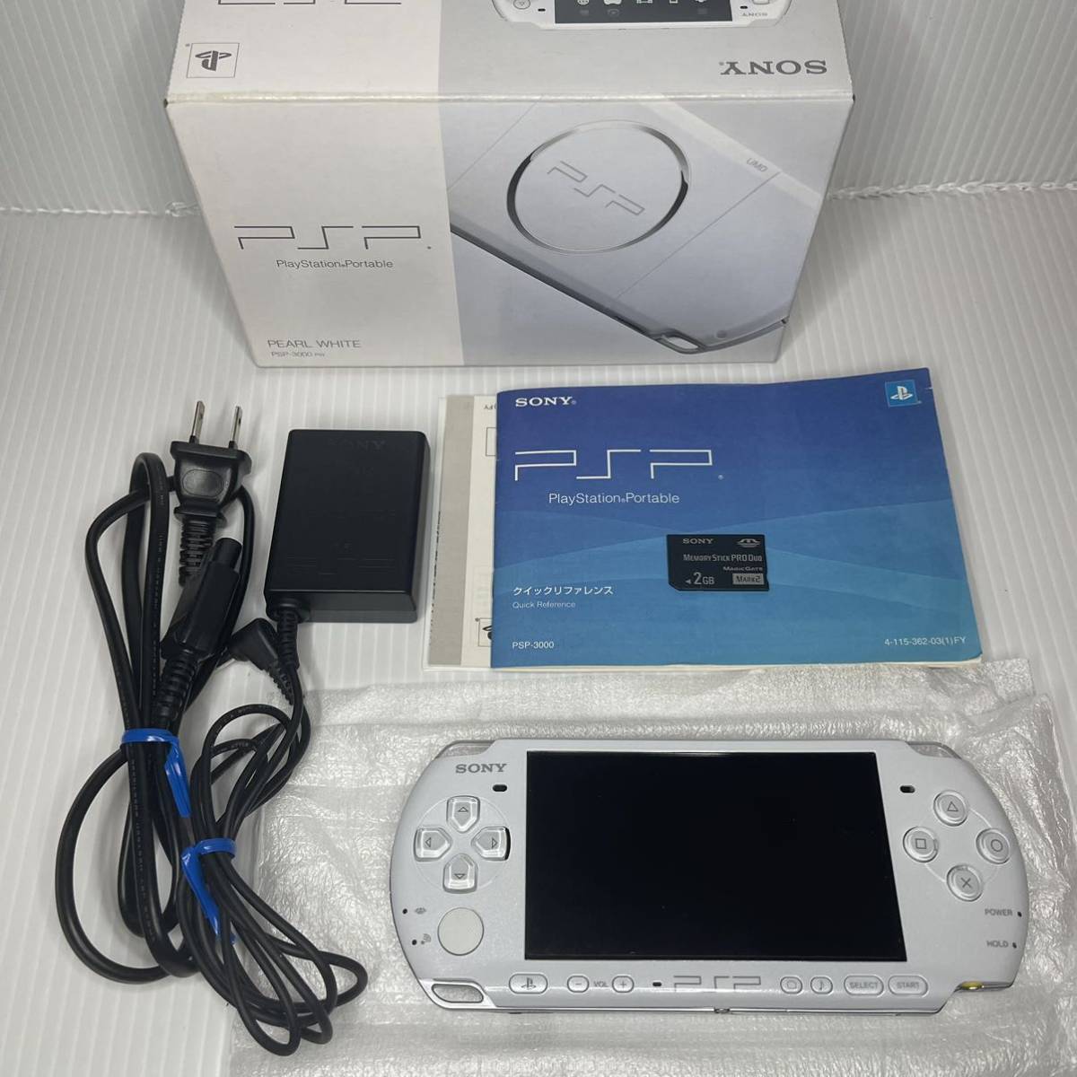 ヤフオク! - 美品 SONY PSP-3000 パールホワイト プレイス...