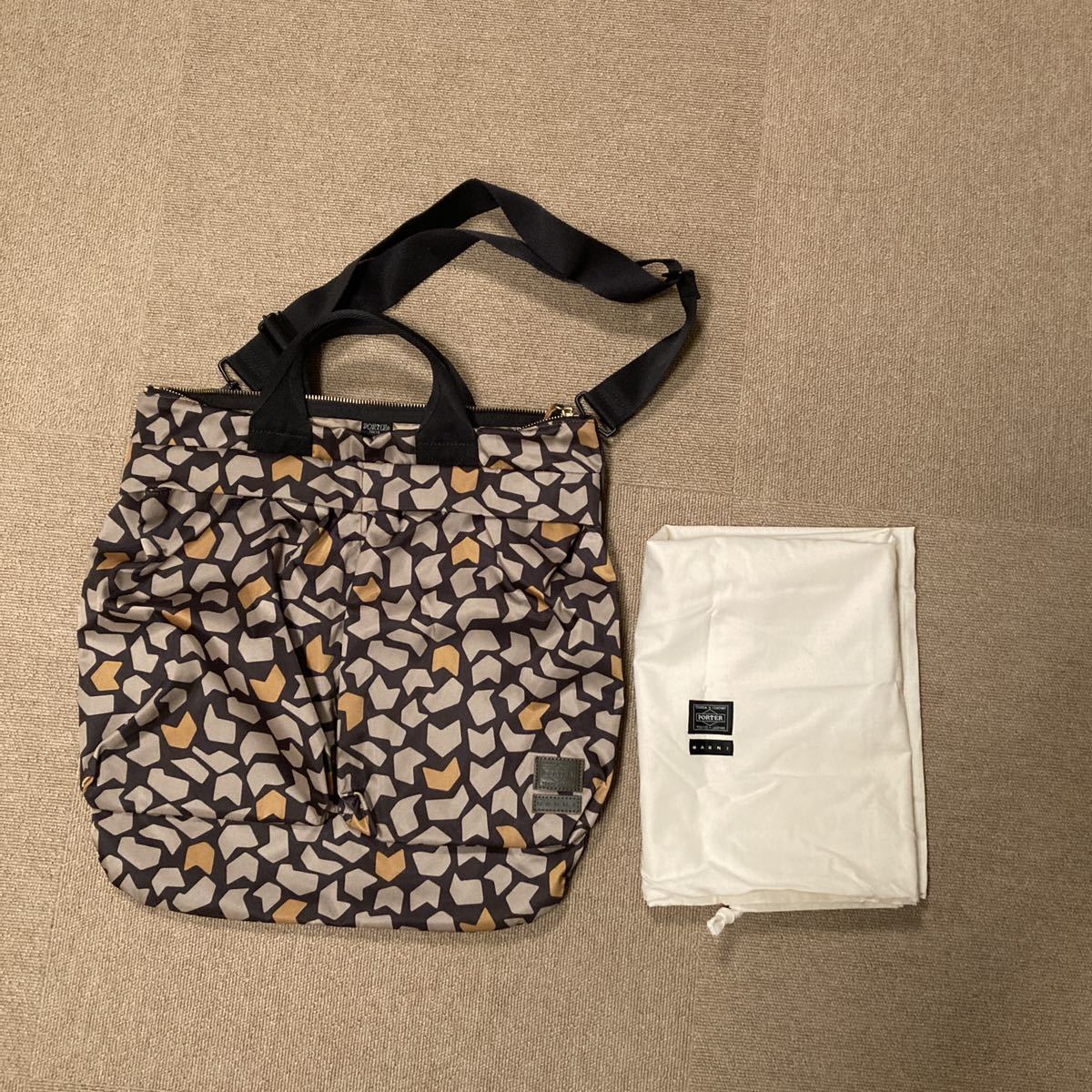 本物　マルニ ポーター MARNI x PORTER 別注 ヘルメットバック　トートバッグ