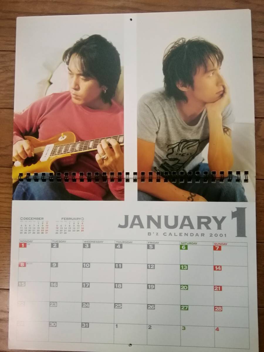 B'z PARTY カレンダー　写真集　稲葉浩志　松本孝弘　ビーズ　2001_画像2